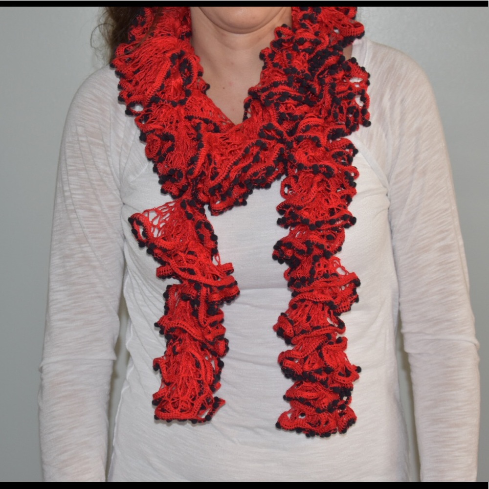 Handmade Ruffled Scarf - Picture 2 of 2